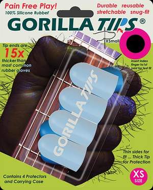Gorilla Tips Fingertip Protectors Clear Size Extra Small