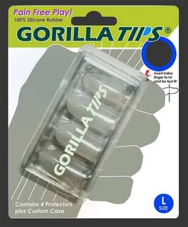 Gorilla Tips Fingertip Protectors Clear Size Large