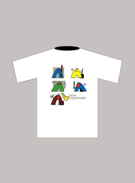 T-Shirt "Woodwinds" (M), white