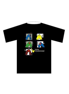 T-Shirt "Woodwinds" (XL), schwarz