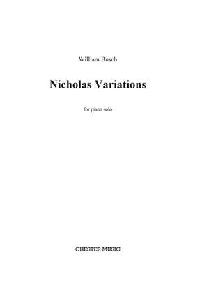 William Busch: Nicholas Variations for Piano Solo