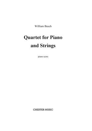 William Busch: Quartet for Piano and Strings