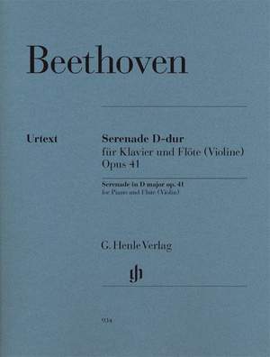 Beethoven: Serenade for Piano and Flute (Violin) op. 41