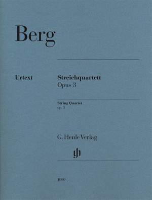 Berg, A: String Quartet op. 3
