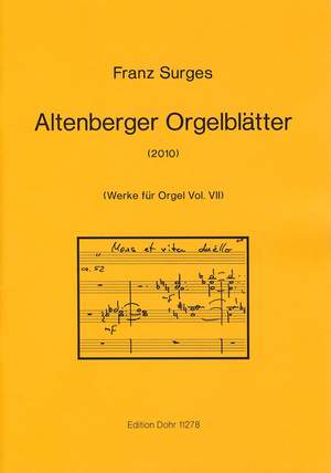 Surges, F: Altenberger Orgelblatter
