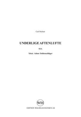 Carl Nielsen: Underlige Aftenlufte