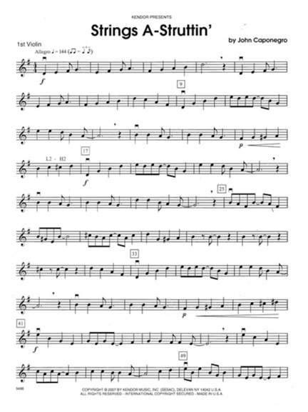 Caponegro, J: Strings A Struttin' G major