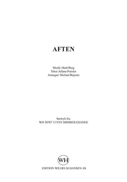 Matti Borg: Aften