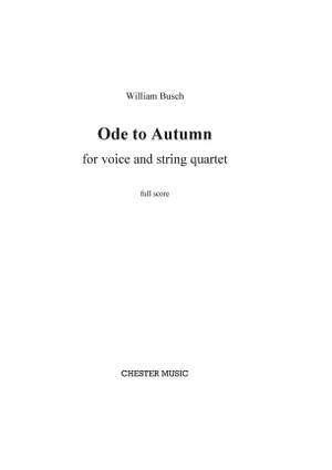 William Busch: Ode To Autumn