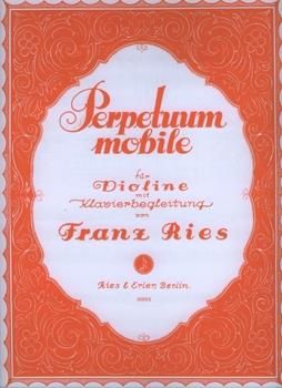 Franz Ries: Moto Perpetuo Op 34 No 5 Vln/Pno
