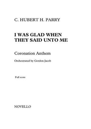 Parry: I Was Glad (orch. Gordon Jacob)