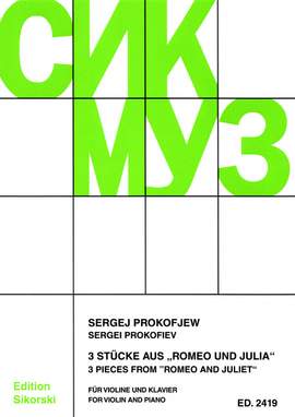 Prokofiev, S: 3 Stücke aus "Romeo und Julia"