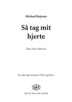 Michael Bojesen_Tove Ditlevsen: Så Tag Mit Hjerte Product Image