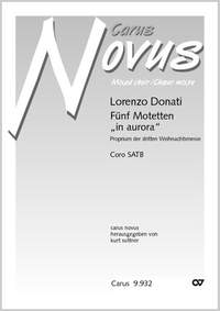 Donati: Five motets SATB "in aurora"