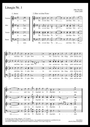 Nicolai: Die deutsche Liturgie Nr.1 in F (1847)