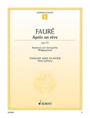Fauré, G: Après un rêve op. 7/1