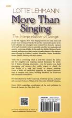 Lotte Lehmann: More Than Singing - The Interpretation Of Songs Product Image