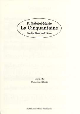 Jean Gabriel-Marie: La Cinquantaine