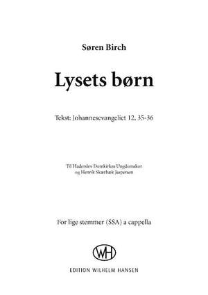 Søren Birch: Lysets Børn