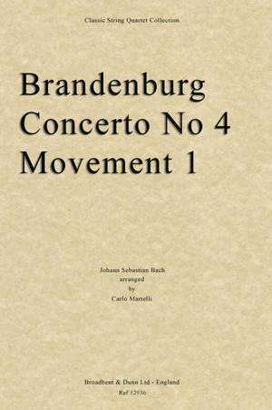 Bach, Johann Sebastian: Brandenburg Concerto 4, Movement 1