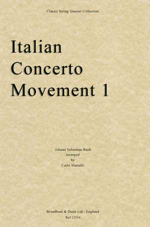 Bach, Johann Sebastian: Italian Concerto, Movement 1