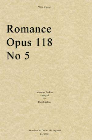 Brahms, Johannes: Romance, Opus 118 No. 5
