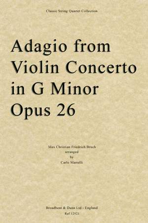 Bruch, Max Christian Friedrich: Adagio from Violin Concerto in G Minor, Opus 26