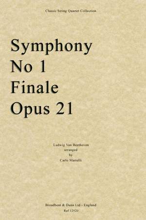 Beethoven, Ludwig Van: Symphony No. 1 Finale, Opus 21
