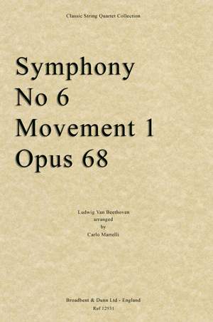 Beethoven, Ludwig Van: Symphony No. 6 Movement 1, Opus 68
