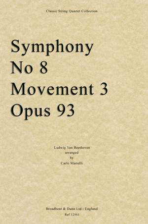 Beethoven, Ludwig Van: Symphony No. 8 Movement 3, Opus 93