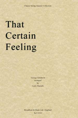 Gershwin, George: That Certain Feeling