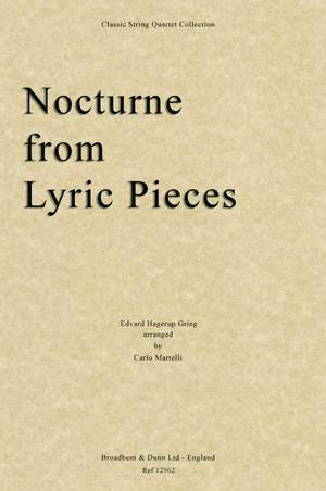 Grieg, Edvard Hagerup: Nocturne from Lyric Pieces