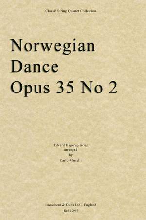 Grieg, Edvard Hagerup: Norwegian Dance, Opus 35 No. 2