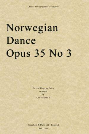 Grieg, Edvard Hagerup: Norwegian Dance, Opus 35 No. 3