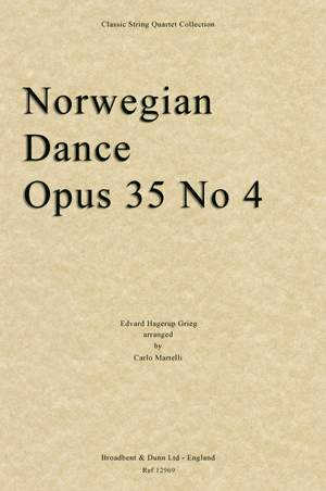 Grieg, Edvard Hagerup: Norwegian Dance, Opus 35 No. 4