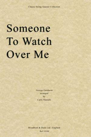 Gershwin, George: Someone To Watch Over Me