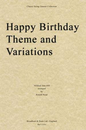 Hill, Mildred Jane: Happy Birthday Theme and Variations