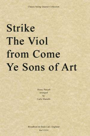 Purcell, Henry: Strike The Viol from Come Ye Sons of Art
