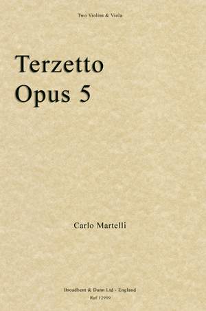 Martelli, Carlo: Terzetto, Opus 5
