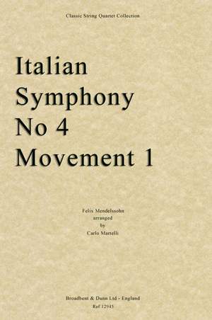 Mendelssohn, Felix: Italian Symphony No. 4, Movement 1