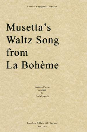 Puccini, Giacomo: Musetta's Waltz Song from La Bohème