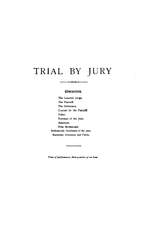 William S. Gilbert/Arthur S. Sullivan: Trial by Jury Product Image