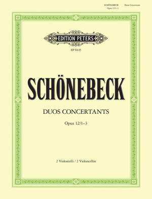 Schönebeck, Carl Siegemund: Duos Op.12 for 2 cellos