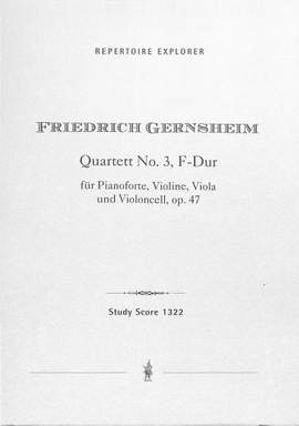 Gernsheim, Friedrich:  Piano quintet No. 3 in F major op.47
