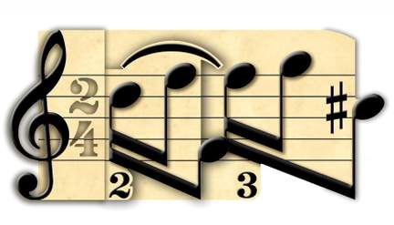 3D Card Prelude Music Notes