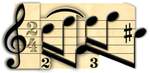 3D Card Prelude Music Notes Product Image