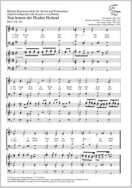Beliebte Repertoirestücke für Advent und Weihnachten. Zugleich Einlagesätze zum Magnificat von Durante