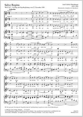 Rheinberger: Salve Regina (Fassung mit Orgel) WoO 54,2