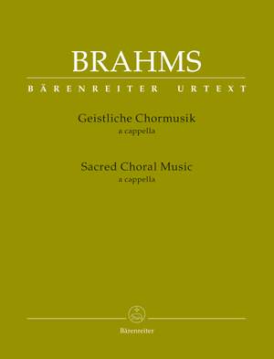 Brahms, Johannes: Sacred Choral Music for choir a cappella