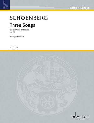 Schoenberg, A: Three Songs op. 48